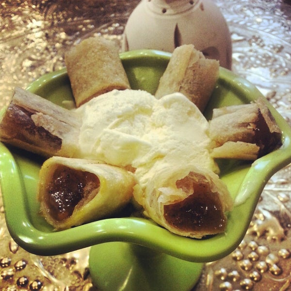 Dont leave without the halwa spring rolls with ice cream!