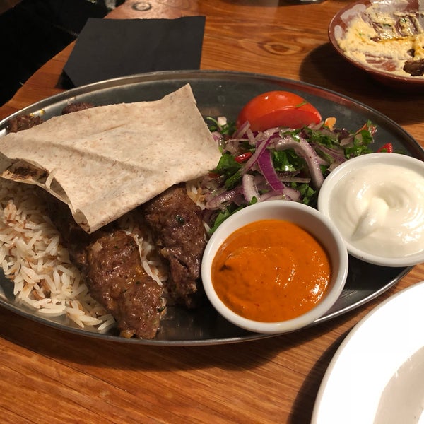 Really great lamb! The humus and falafel were delicious as well!