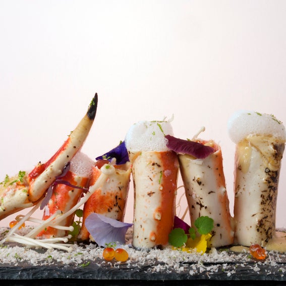 Have you tried our Aijo Kani? Fresh king crab legs, truffled-almond butter, and citrus air...Mmmmm simply exquisite!