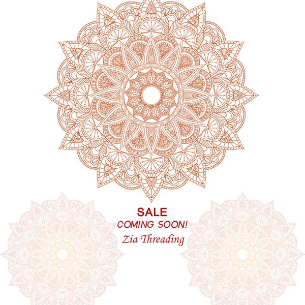 We will be soon announcing biggest SALE of the year at Zia Threading stay tuned !
