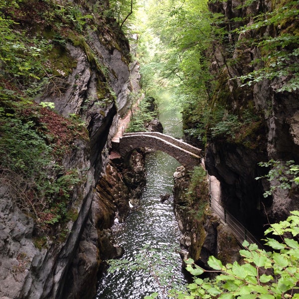 Photo taken at Gorges de l&#39;Areuse by Georgina on 7/26/2015