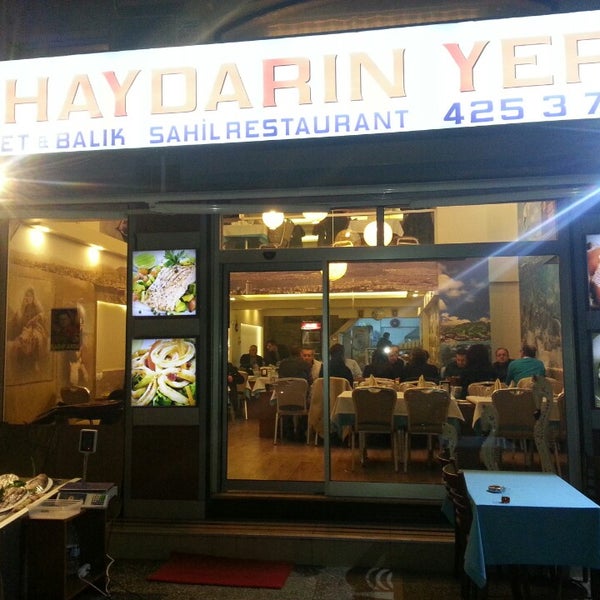 Photo taken at Haydar&#39;ın Yeri Sahil Restaurant by Irfan E. on 2/7/2014