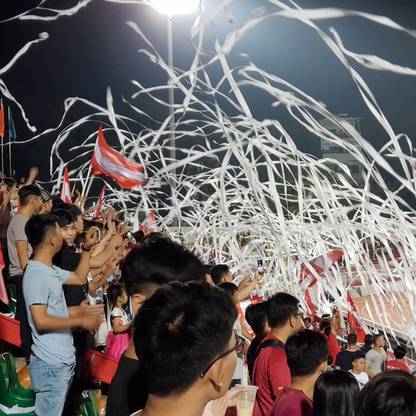 Photo taken at Thong Nhat Stadium by Phong H. on 4/5/2018