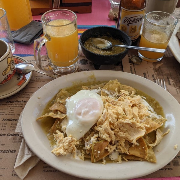 The bread and service were great. The coffee, strong. The chilaquiles were waaaay to salty and took long to arrive.