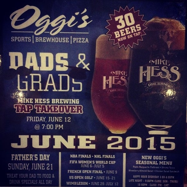 Photo taken at Oggi’s Pizza &amp; Brewhouse Point Loma by Cesar T. on 6/13/2015