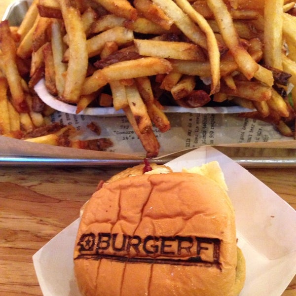 Photo taken at BurgerFi by Perry on 10/12/2014