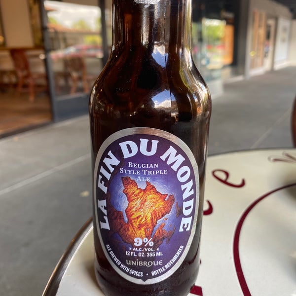 eat outside. get the french onion soup and this beer from french canada