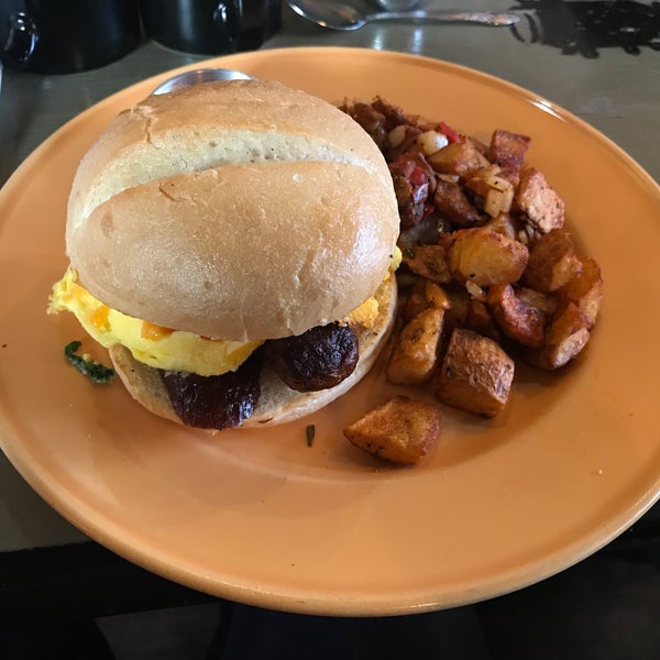 Breakfast sandwich with the seasonal sausage was delicious!