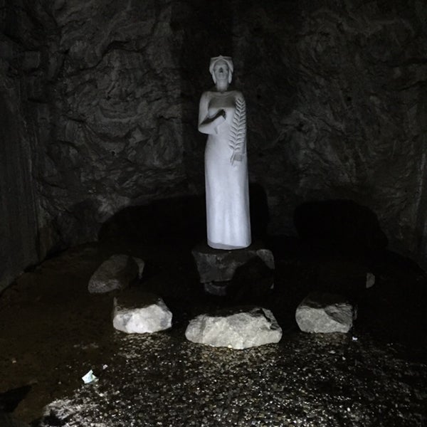 Such a beautiful statue inside. In the summer season close to 3000 people visit this mine in a daily basis for healing purposes & stay for 4 hours every time. There is a library too & pool table