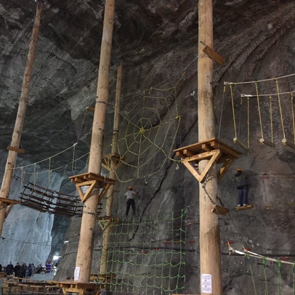 Among all the salt mines in Romania, this has the most complex underground treatment faculty. It has a wide variety of playground & activity areas: great for balance, climbing, strength & more. Fun!!