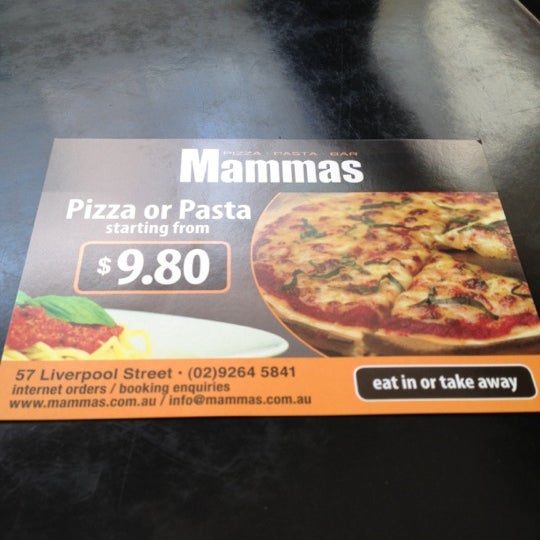 Photo taken at Mammas Pizza &amp; Pasta Bar by Ryan S. on 10/18/2012