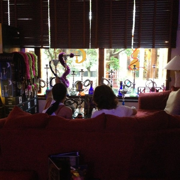 Photo taken at Arabian Knight Hookah &amp; Coffee Lounge by Sara S. on 6/25/2013