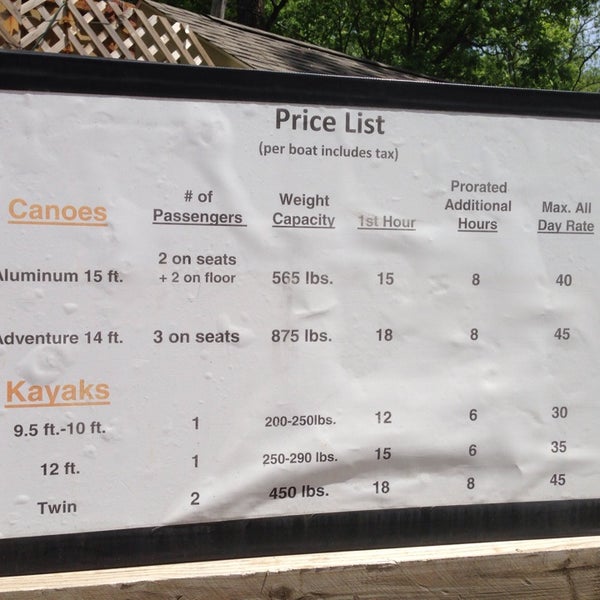 griggstown canoe & kayak rentals - 2 tips