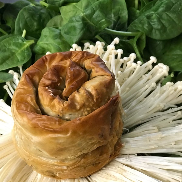 Stop by and try today’s special Spinach and Wild Mushroom Pie (Vegan) . Available only at the 35th Street location.