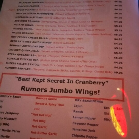 Rumors Bar & Grill 5 tips