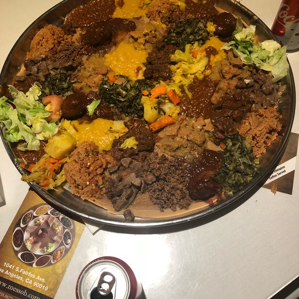 Photo taken at Messob Ethiopian Restaurant by Omar B. on 1/14/2018
