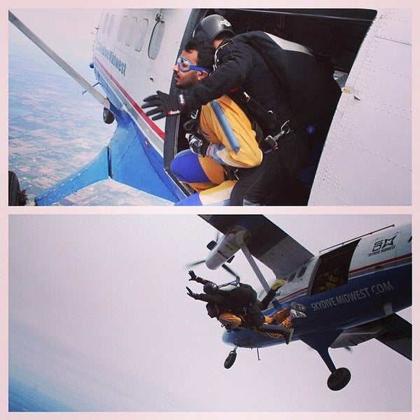 Photo taken at Skydive Midwest by Faisal A. on 5/5/2014