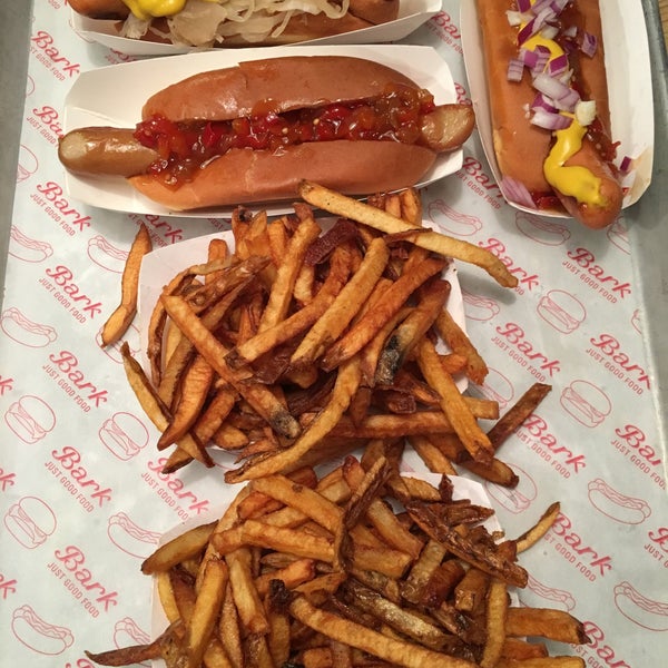 Photo taken at Bark Hot Dogs by Jeana C. on 1/16/2016