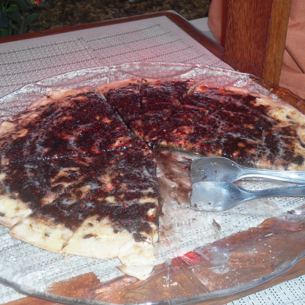 A melhor pizza de chocolate do sul da Bahia. Cana Brava Resort.