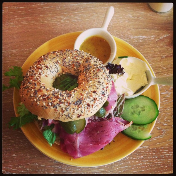 Photo taken at Bagels and Beans by Mimo A. on 3/23/2013