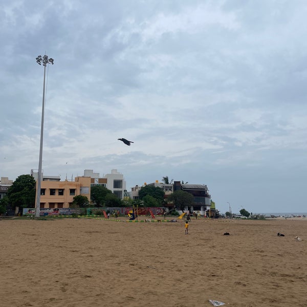 Photo taken at Besant Nagar Beach (Edward Elliot&#39;s Beach) by Muthukumaran M. on 7/10/2023