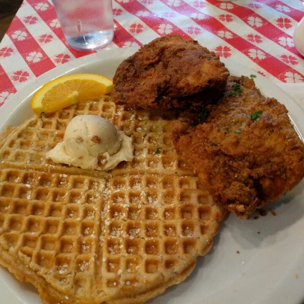 Delicious chicken and waffles. Service is a bit slow but it's worth it