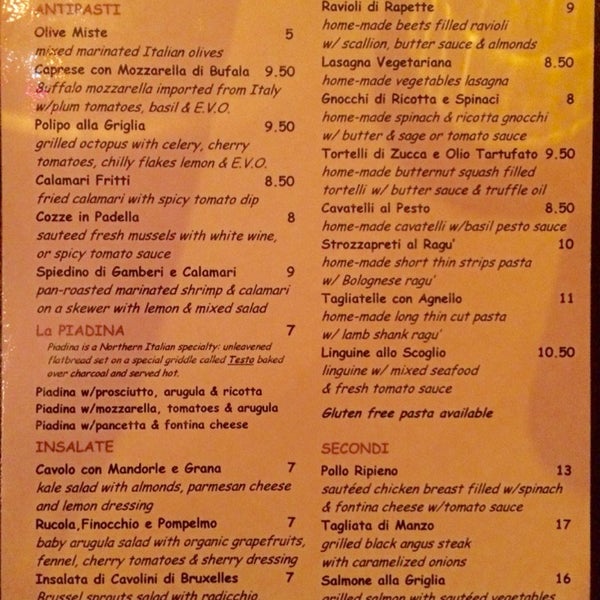 Besides the entrees, nothing on the menu, including the pastas, are over $11.00. Everything here is terrific.