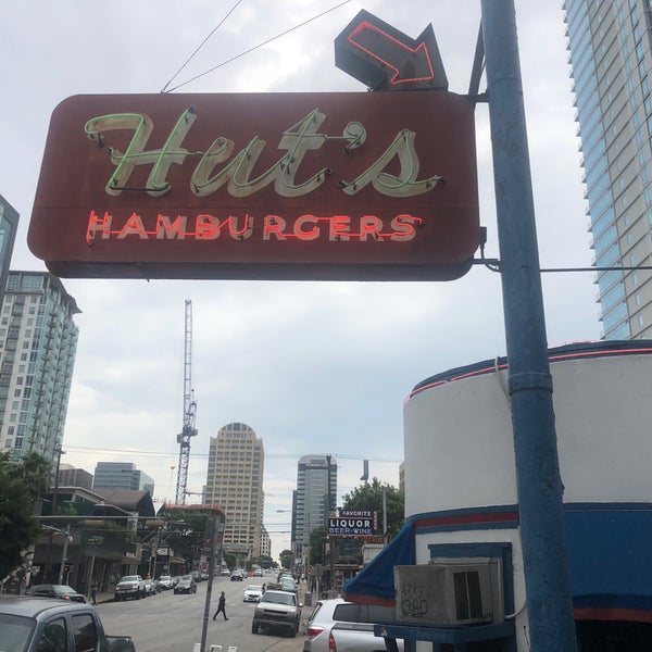 Photo taken at Hut&#39;s Hamburgers by Greg A. on 6/11/2019