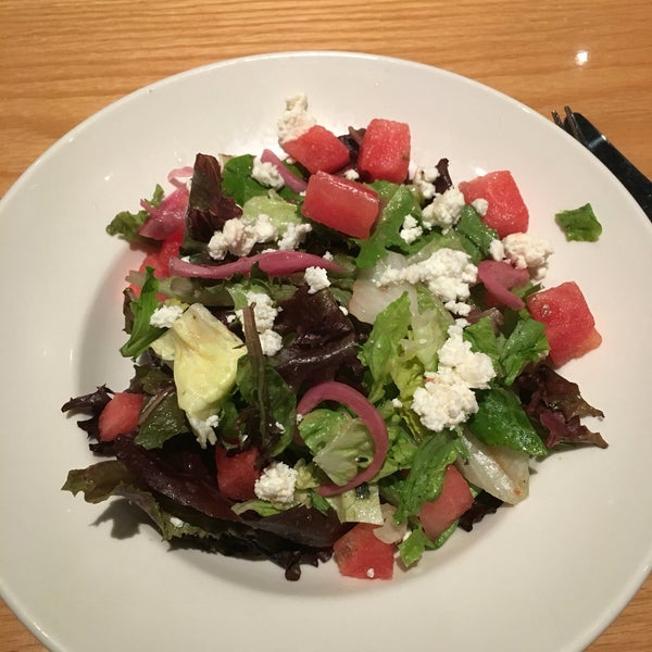 The seasonal watermelon and feta salad is fantastic! Refreshing and delicious.