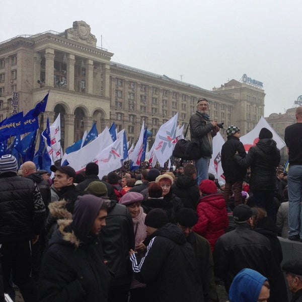 Photo taken at Євромайдан by Igor K. on 11/24/2013