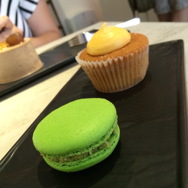 Awesome macarons - green pea and wasabi. Love their cakes too!