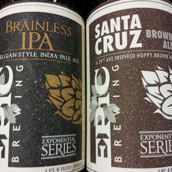 New Beer Arrival.  Epic Brewing Brainless IPA & Santa Cruz Brown Ale.