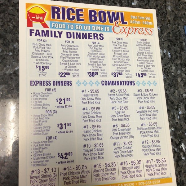 Rice Bowl Express Chinese Restaurant in Escalon