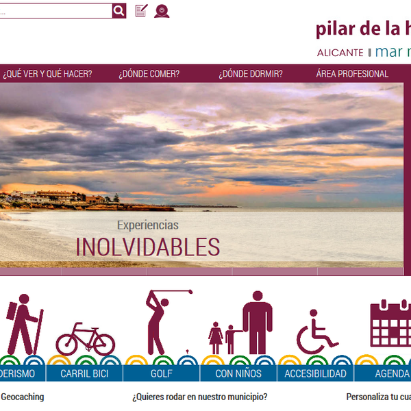 La Concejalía de Turismo estrena página web para dar un mayor servicio a visitantes y locales. Pilar de la Horadada apuesta por mejorar día a día.