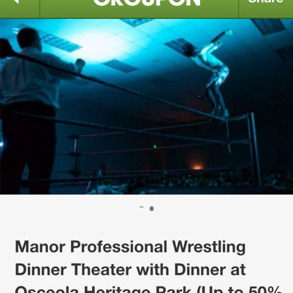 Manor Professional Wrestling Dinner Theater with Dinner at Osceola Heritage Park (Up to 50% Off).  http://gr.pn/1G8tXVP