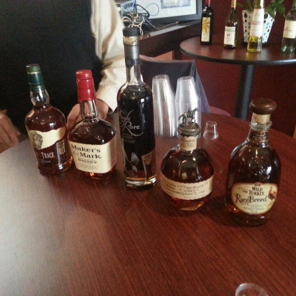 At the bourbon tasting.