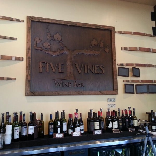 Photo taken at Five Vines Wine Bar by Brock H. on 4/21/2013