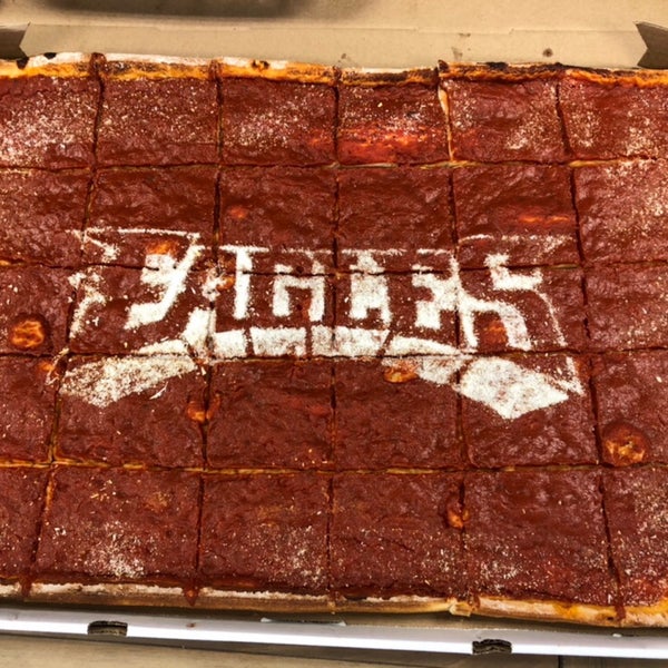 You know the tomato pie is insanely delicious, but did you know you can get Philly sports logos (including many local colleges & HSs) Parmesan dusted onto your pie? AND they’ll even do a custom logo!