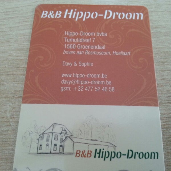 Photo taken at B&amp;B Hippo-Droom by Keep On T. on 4/24/2014