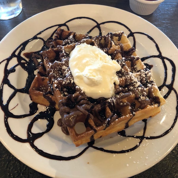 Waffle is soft and super tasty.