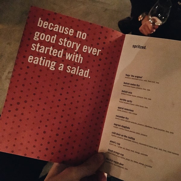 Cool menu, but cocktails are overpriced.