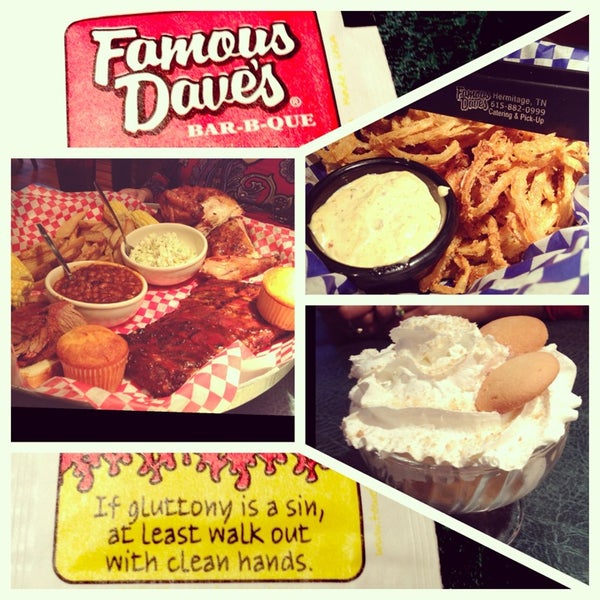 Photo taken at Famous Dave&#39;s by Aya E. on 1/20/2013
