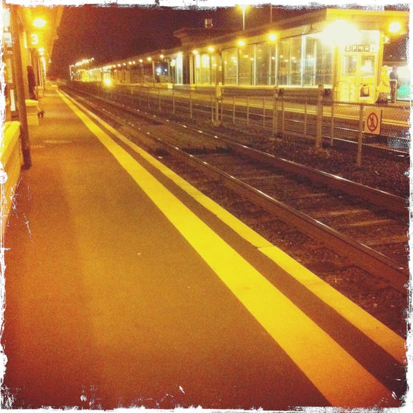 When you go to the station. When you go to the station