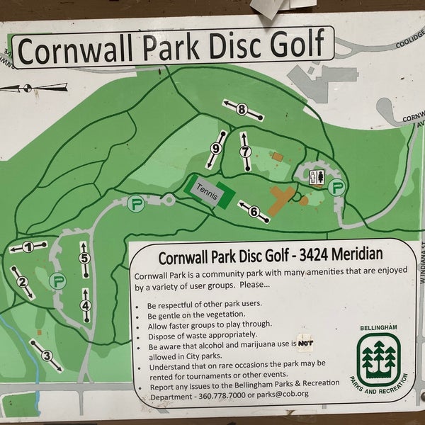 Map Of Cornwall Park Cornwall Park Disc Golf Course - 4 Tips
