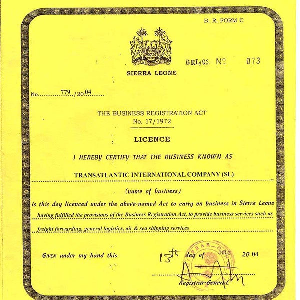 Photos At Transatlantic International Company Port Loko Road Lungi