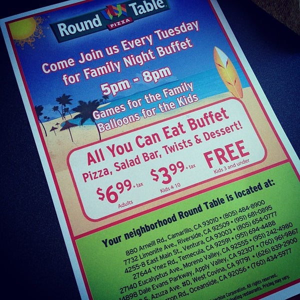 Photos at Round Table Pizza 3440 Marron Rd