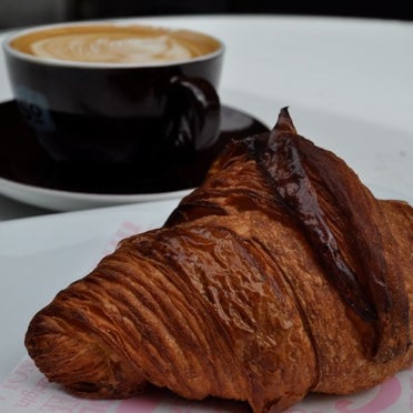 Their croissant variations are fantastic: bacon and cheddar, manchego and piquillo pepper and smoked paprika croissants, and the nicely hedonistic twice-baked hazelnut & twice-baked almond croissants.