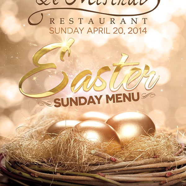 OPEN EASTER SUNDAY: Special Easter Menu and La Cart