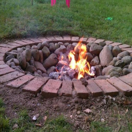 You can buy a ready made fire pit for your back yard, but why?