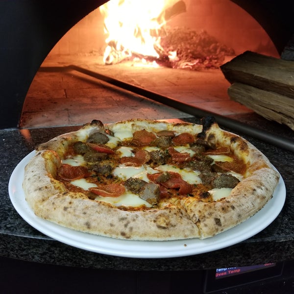 Wood fired pizza.